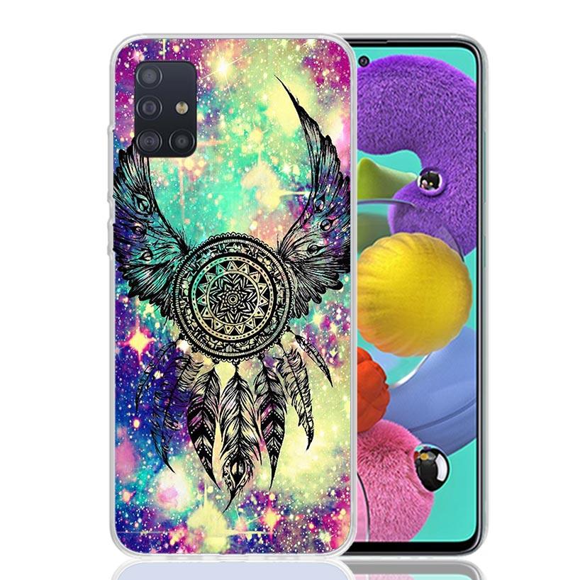 Retro Feather Dreamcatcher Phone Case For Samsung Galaxy A52 A32 A22 A12 A02S A50S A30S A51 A31 AA71 Note 20 Ultra 10 S10 Plus G