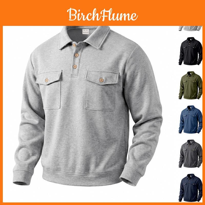 Polo Shirt For Men Polyester Long Sleeve Casual Fashion Urban Style For Spring Autumn
