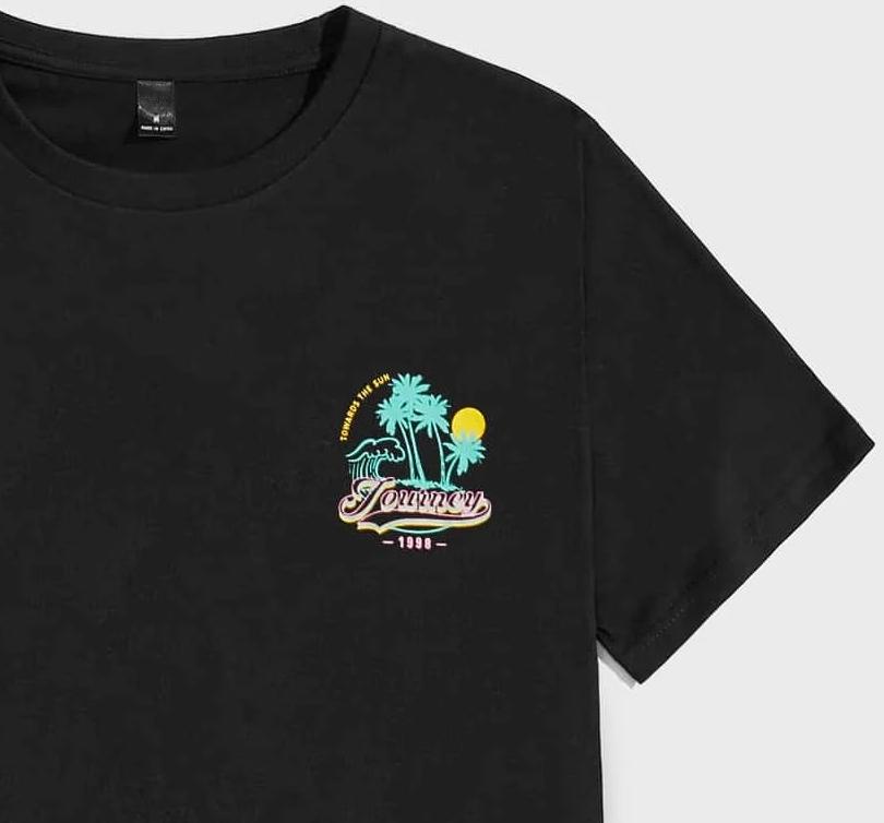 Summer Adventure Towards The Sun Jouiney 1998 T-Shirts Men Oversized Cotton Tee Clothing Summer O-Neck Tops Casual Loose T Shirt