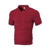 Men's Summer Casual Breathable Towel Jacquard Fabric Lapel Men's Striped Short Sleeved Shirt