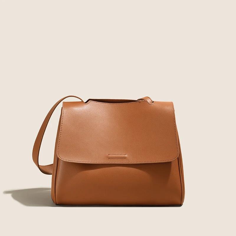 Women Cowhide Genuine Leather Shoulder Bags Ladies High Quality Casual Totes Messenger Bag Female Retro Luxury Designer Handbags