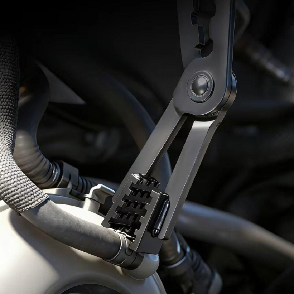 Long Reach Clamp Removal Tool Adjustable Fuel Line Pliers Hose Clamp Pliers Auto Repair