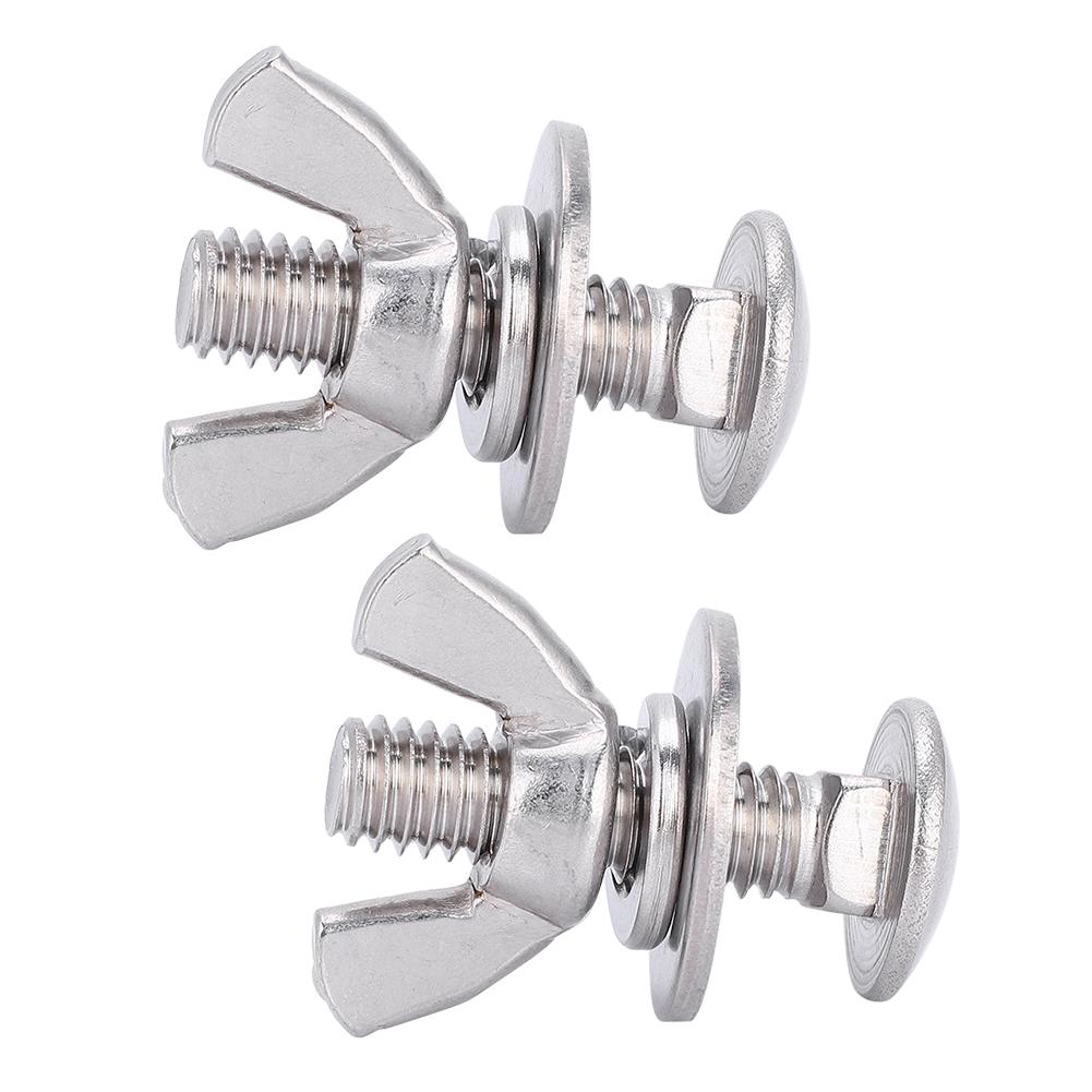 2Pcs 316 Stainless Steel Diving Screws Butterfly Bolts Wing Nuts