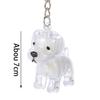 Creative Keychain Dog Shape Keychain Transparent Container Fur Storage Capsule Handmade Design DIY Accessories