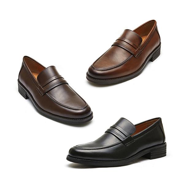 Elcanto Maz Men'S Round-Toe Penny Loafers 3.5Cm (Type A)