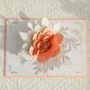 Paper Sculpture 3D Flower Greeting Card Elegant Romantic Wedding Card  Valentines Day