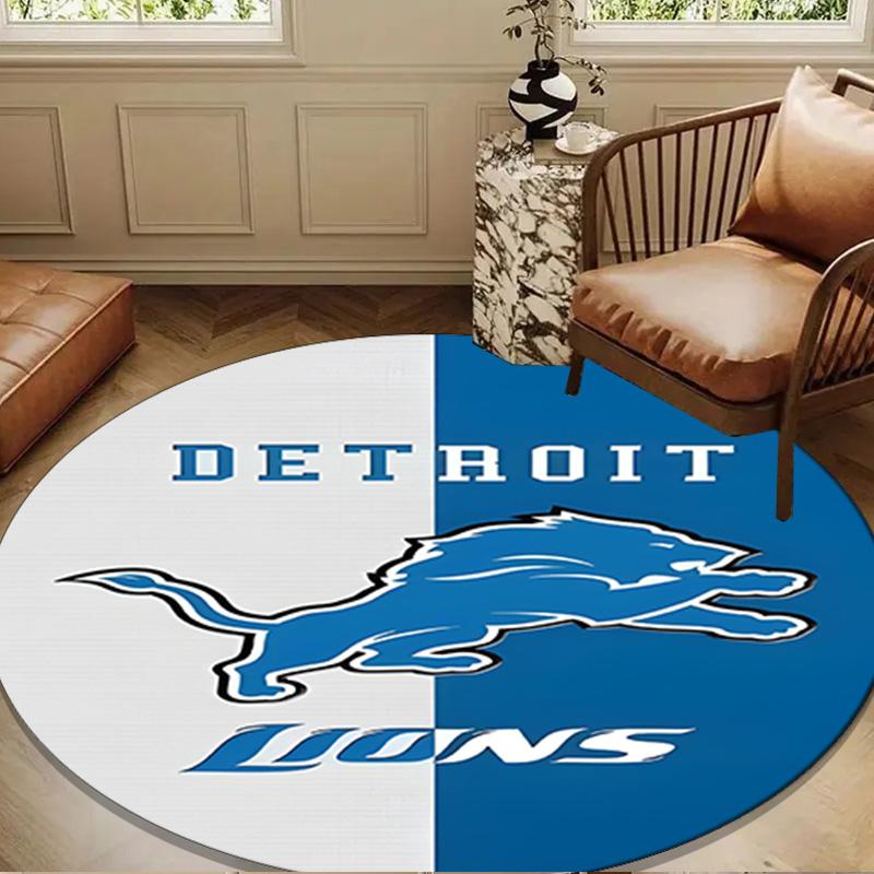 Detroit Team Spirit Round Mat, Anti-slip Circle Carpet Chair Rug For livingroom,Bedroom, Doormat Home Decor Gift Christmas Gifts