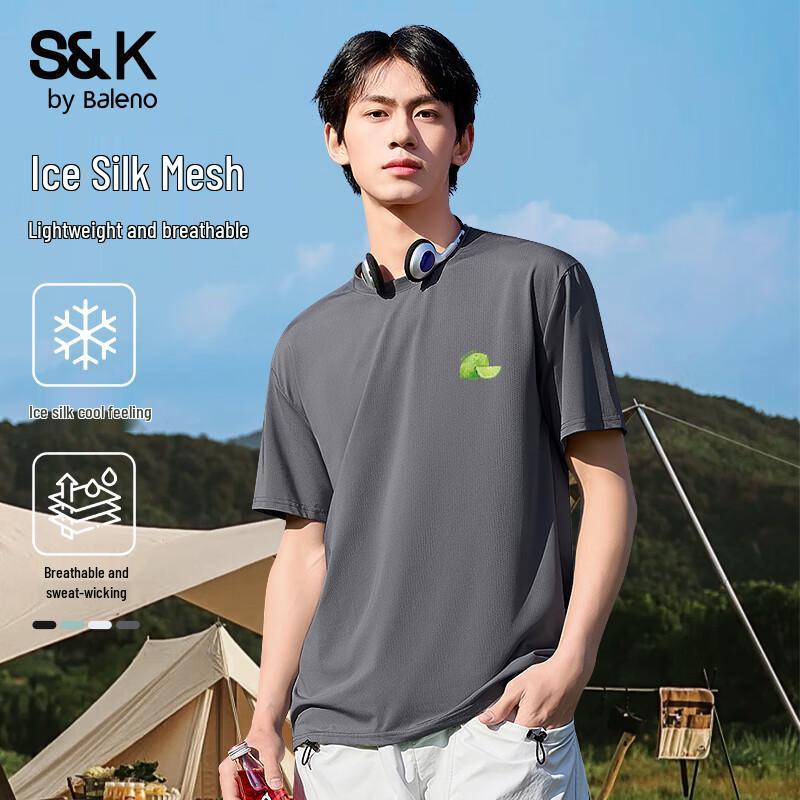 Baleno S&K Series Men s Ice Silk Quick-Dry Mesh T-Shirt L