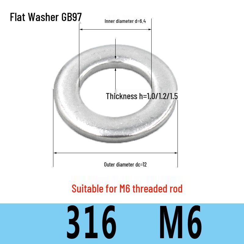 Stainless Steel Flat Washer Spacer (304/316/201) M3-M36