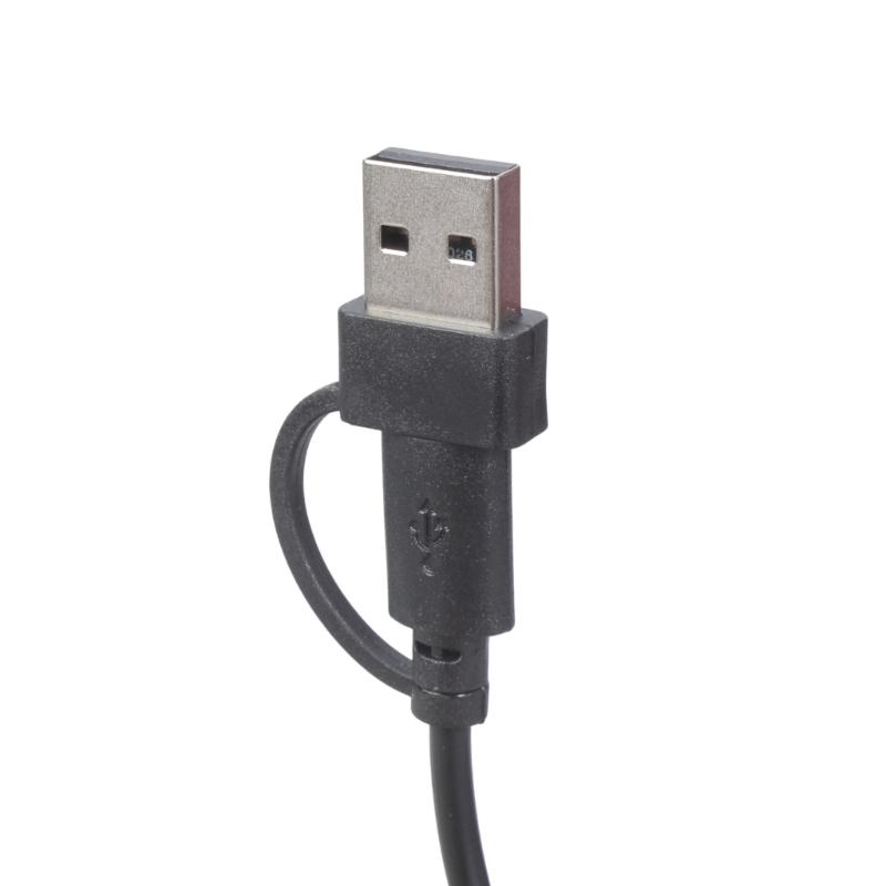 USB Type C To DC3.5x1.35mm Power Cord With On Off Switches 5V Charging Cable For LED Strips Desk Lamps Fan 120cm