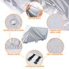 Husă de protecție pentru mașină electrică, husă de protecție pentru motocicletă, 190T, argintie, cu protecție solară, impermeabilă, împotriva prafului și a ploaiei, lungime 3 metri