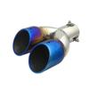 Universal Car Accessories Heart Shape Style Stainless Steel Exhaust Tips Muffler Tail Double-Pipe Tube Tips Car Accessories