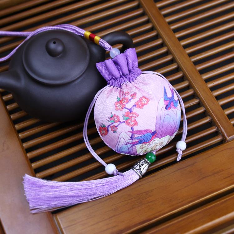 Embroidered Lavender Sachet: Dragon Boat Festival Car Pendant, Mosquito Repellent for Babies and Kids
