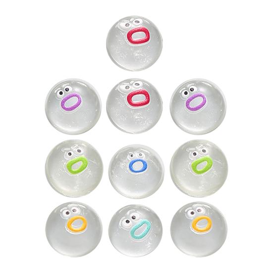 5/10/15/20Pcs Mini Expression Stress Ball Anxiety Relief Clear Cartoon Ball Squeeze Toy Sensory Ball Fidget Desk Toy Party Favors