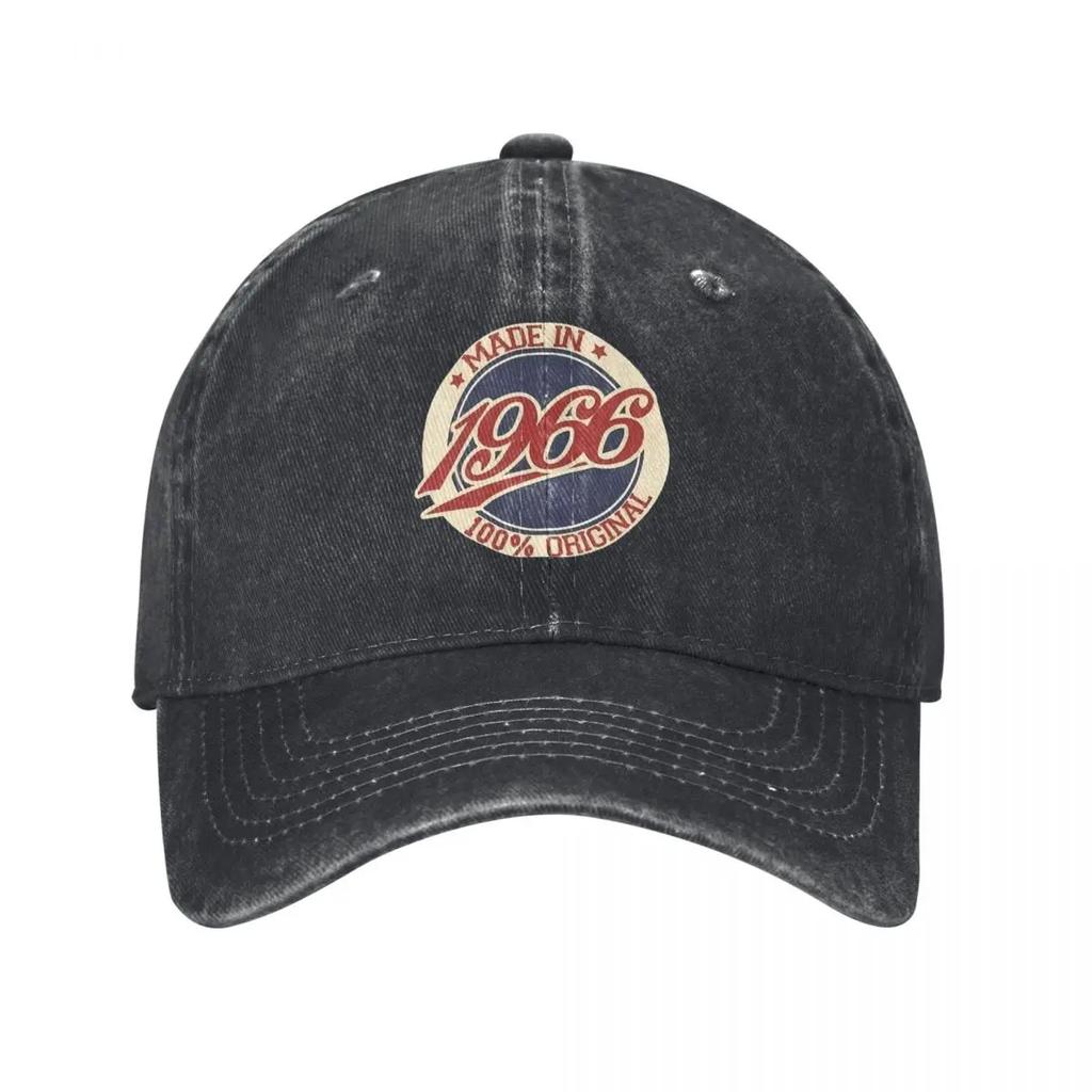 1966 Vintage, Circular Print, Nostalgic Fashion demin Trucker Hat Durable for All Seasons Hats Woman Women's Baseball Cap