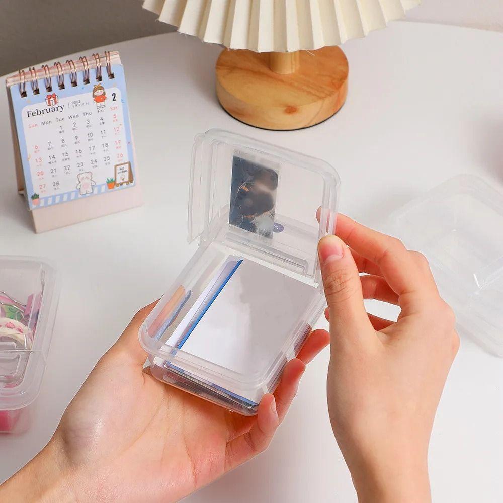Small Card Film Storage Box Transparent Photocard Collection Case Flip Lip Card Holder Box  DIY