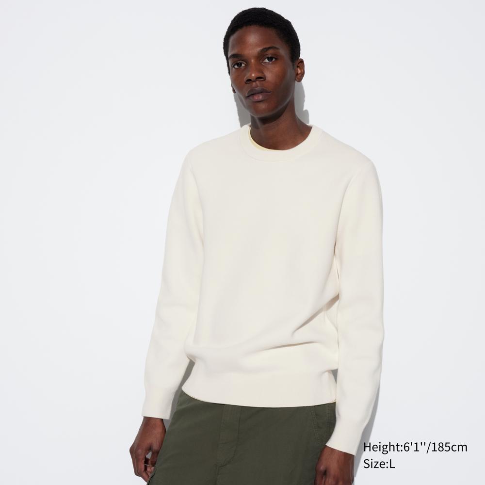 

МОЮЩИЙСЯ СВИТЕР UNIQLO MILANO С КРУГЛЫМ ВЫРЕЗОМ (ДЛИННЫЙ РУКАВ)