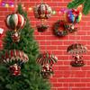 Christmas Wooden Hot Air Balloon Santa Claus 2D Flat Wooden Pendant Christmas Tree Decoration Perfect Holiday Gift Decor