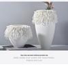 Modern Minimalist 3D White Ceramic Vase: Elegant Living Room Decoration and High-End Flower Container