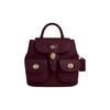 Hadley 23 Accessori Dorati Zaino in Pelle Liscia Pregiata Effetto Sasso Medio Zaino da Donna Profondo-Borgogna CBH09-IMORX