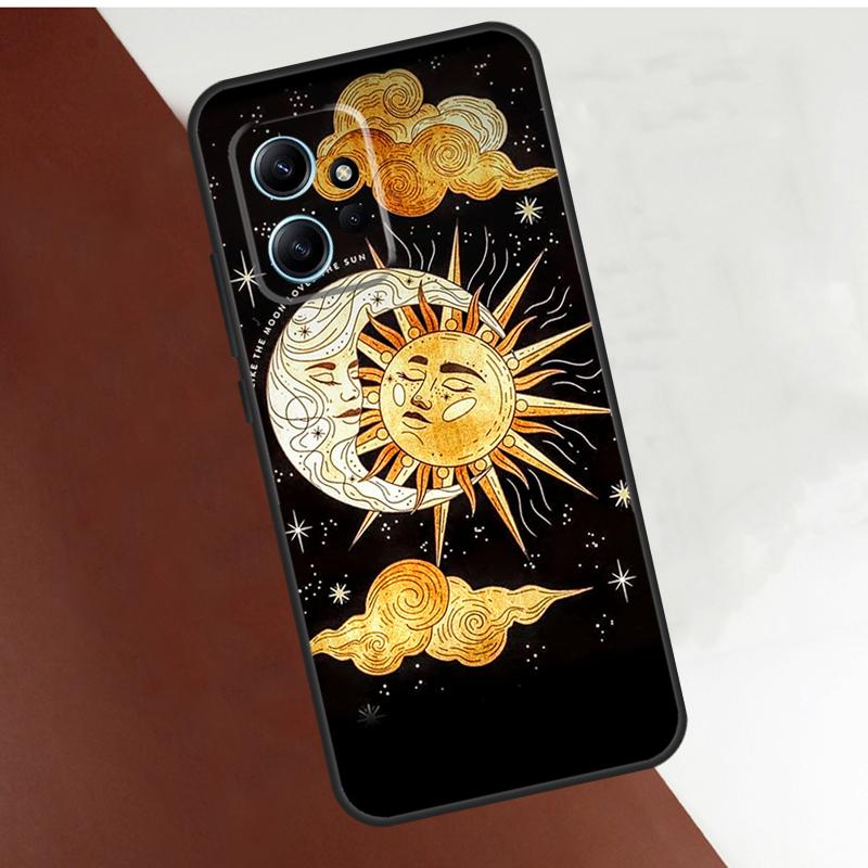 Sun Moon Face Case For Xiaomi Redmi Note 14 10 11 12 13 Pro 11S 12S Cover For Redmi 15 14C 10C 12C 13C 15C