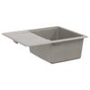 Grey Kitchen Sink 560 X 460 Mm Made of 80percent  Quartz and 20percent  Resin