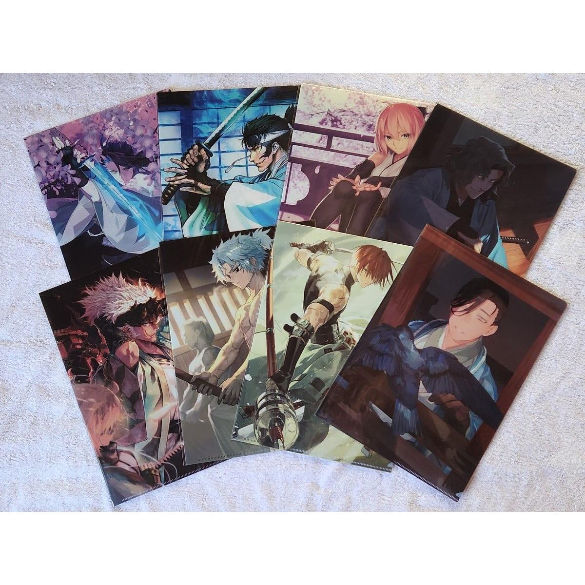 Used FGO Final Ascension Exhibition A4 Clear File Shinsengumi 8 Piece Set