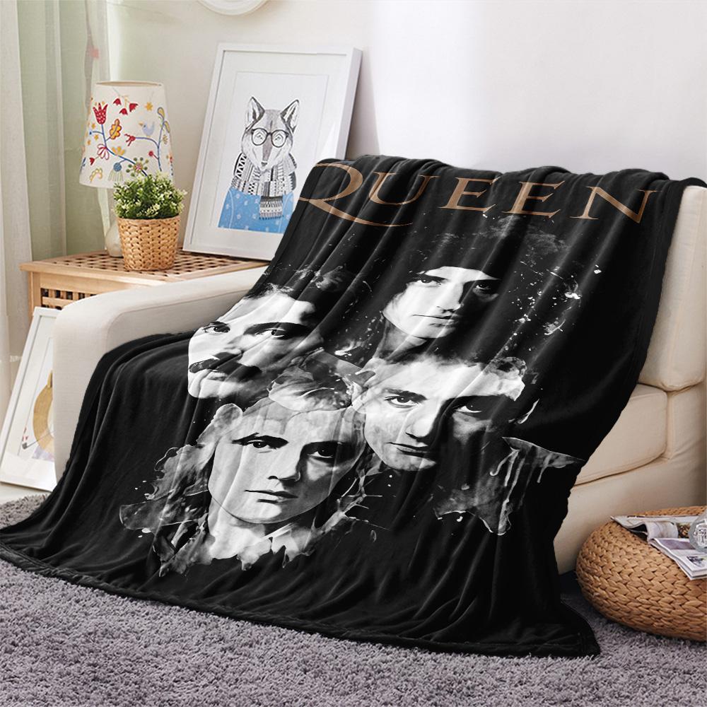 1PC Classic rock bands Print FlAannel Blanket, High quality Comfortable for All Seasons, Home Decor, Warmth and Comfort