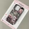 Cheetah Perzikbloesem Combinatie Esthetiek Telefoonhoesje Voor iPhone 17 17Air 16 15 14 13 12 11 Pro Max Siliconen Zachte Cover Funda