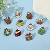 10pcs Cartoon Broochs Set Christmas Tree Reindeer Christmas Brooch Santa Claus Metal Badge Couple Pin Cute and Unique Accessory