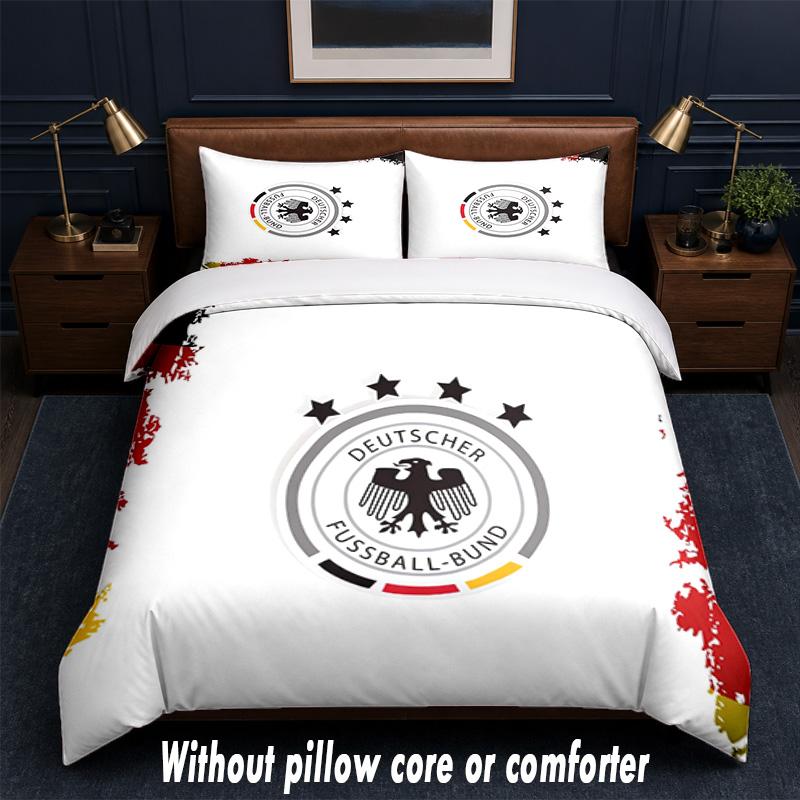 Germany national football team Design Bed Bedding Set 1 Duvet Cover + 2 Pillowcases Soft Breathable Household Bed Linens