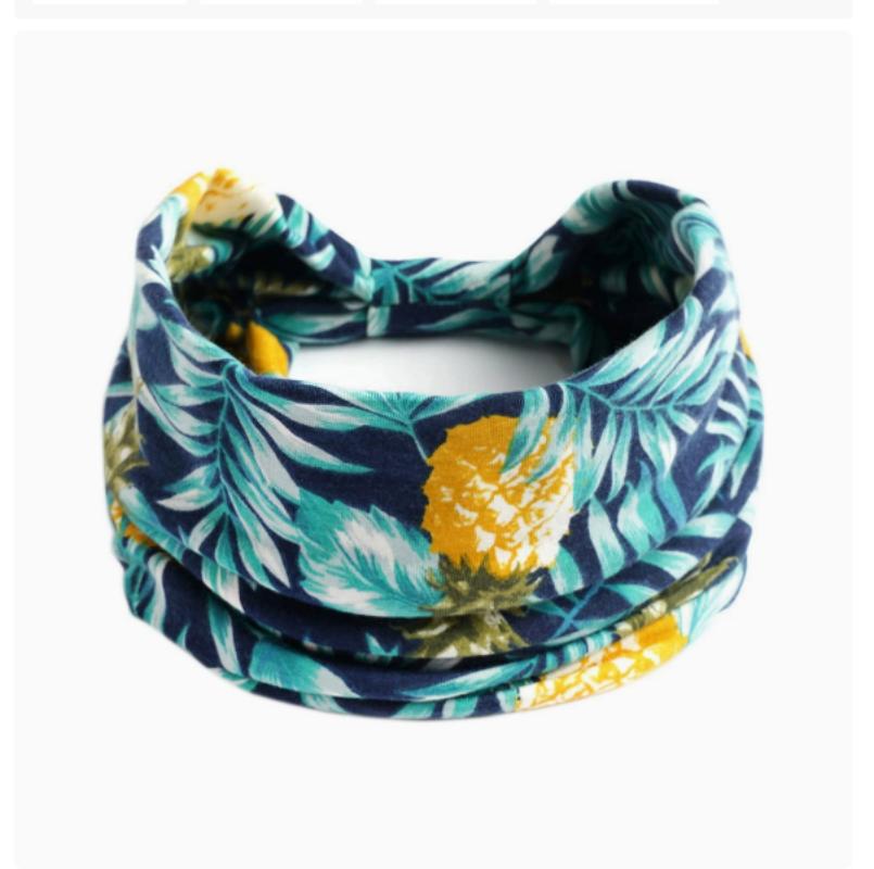 Women's  Boho Cotton Printed Headband Sports Band Striped Headband A Wide Edge Yoga Headband Soft Hair Band Headdress Bundle Women Girls Hair Band