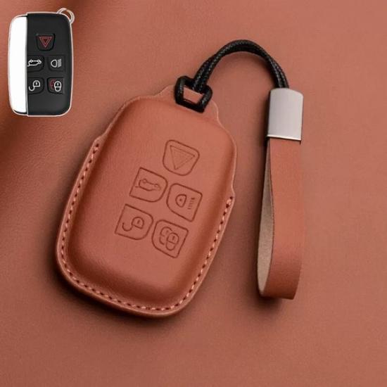 Genuine Leather Car Key Cover Case For Land Rover Range Rover Discovery Velar