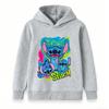 Kids Boys Girls Hoodie Cute Cartoon Stitch Printed Long Sleeve Pullover Sweatshirt Casual Tops for Toddlers