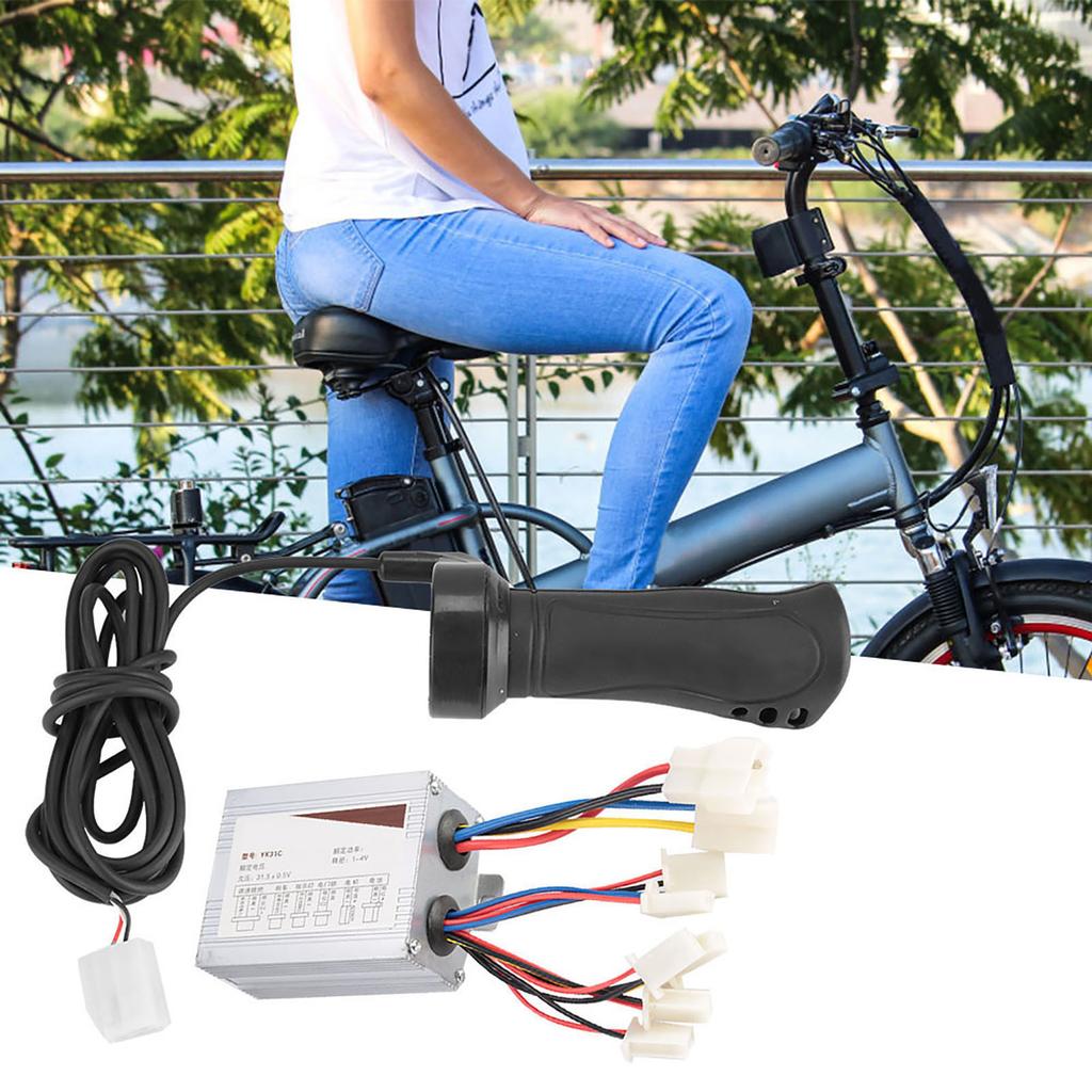 500W Motor Brushed Speed Controller & Throttle Grip for Electric Scooter Tricycle 24V