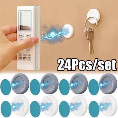 2/24 pezzi ganci magnetici montaggio a parete magnete forte supporto per telecomando chiave frigorifero adesivo ganci di stoccaggio decorazione per la casa gancio organizzatore