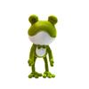 Stuffed Doll Cartoon Skin-friendly Colorful Green Frog Stuffed Doll for Bedroom