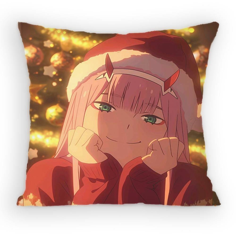 Darling In The Franxx Anime Girl Pillow Case Antidustmite Pillowcase Invisible zipper silky Sofa cushion cover for bedroom