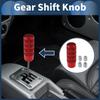 Hihaha 96mm Universal Shift Knob for Gear 1 Set Manual/Automatic Vehicles, Red, Shifter, M8x1.25 & M10x1.25 & M12x1.25 & M10x1.5mm,