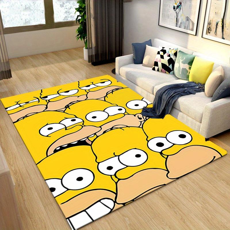 The Simpsons Area Rug - Soft & Durable For Living Room , Bedroom , And Outdoor Use - Hand Washable Polyester Floor Mat
