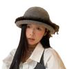 Fashionable Feather British Jazz Hat Children'S Sweet And Cool Street Retro Curled Top Hat Niche Design Concave Basin Hat