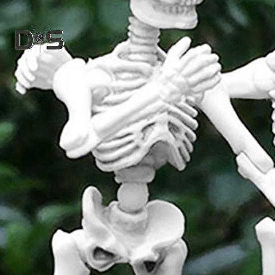 Halloween Skeleton Figurine Movable Joints Human Model Resin Skeleton Statue Sculpture Home Office Desktop Decoration Ornament