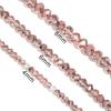 4/6/8mm Faceted Crystal Rondelle Beads Light Red Copper Glass Abacus Loose Spacer Beads for Jewelry Making DIY Bracelet Findings