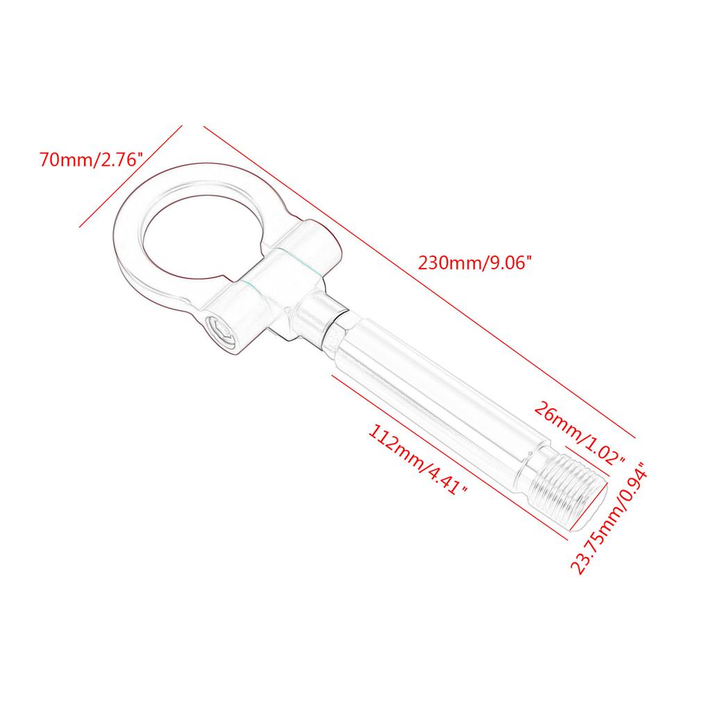 Universal Aluminum Iron Screw-on Auto Car Front Bumper Racing Tow Hook For TOYOTA YARIS COROLLA SCION XB Car Trailer Towing Bars