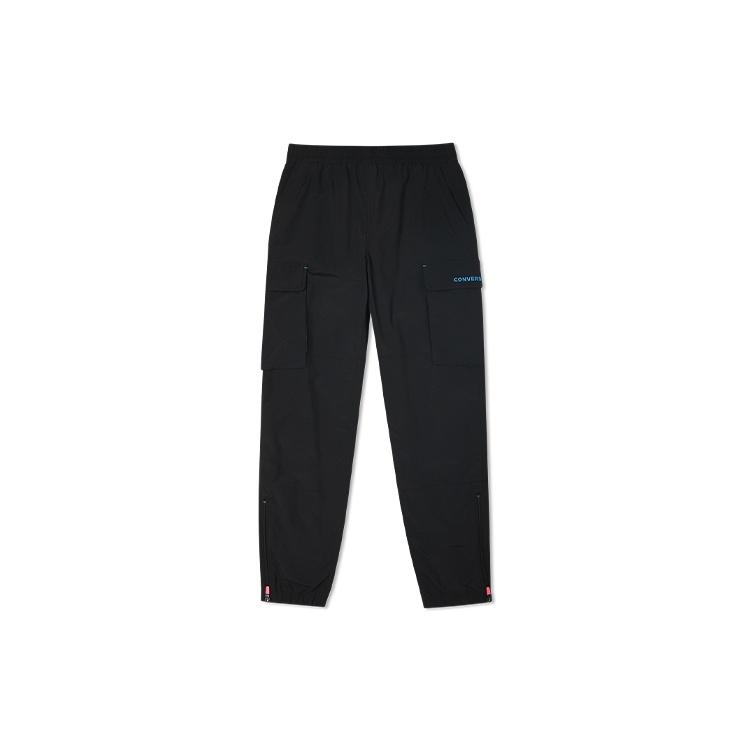 Converse Woven Cargo Multiple Pockets Casual Jogging Sports Long Pants/Trousers Dark Black Unisex 10021104-A01 XL