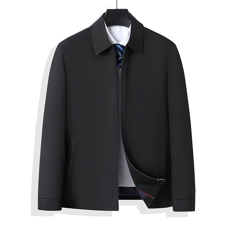 

Men s Autumn Lapel Down Jacket: Lightweight, Thickened, Short Business Coat for Middle-Aged and Elderly. M (up to 55 kg)