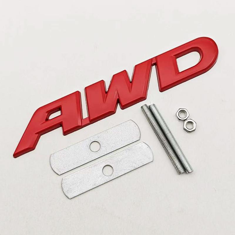 3D Metal AWD Logo Badge Sticker Car Body Emblem Decal Wheel Drive SUV Off Road for Toyota Impreza Subaru Honda Auto Accessories