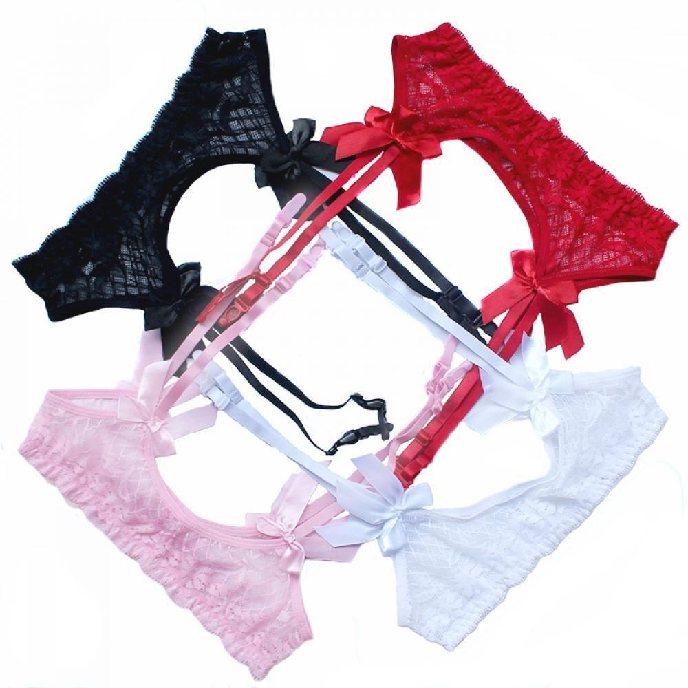 Gift Sheer Suspender Women's Stockings Lace Garter Bowknot Belt