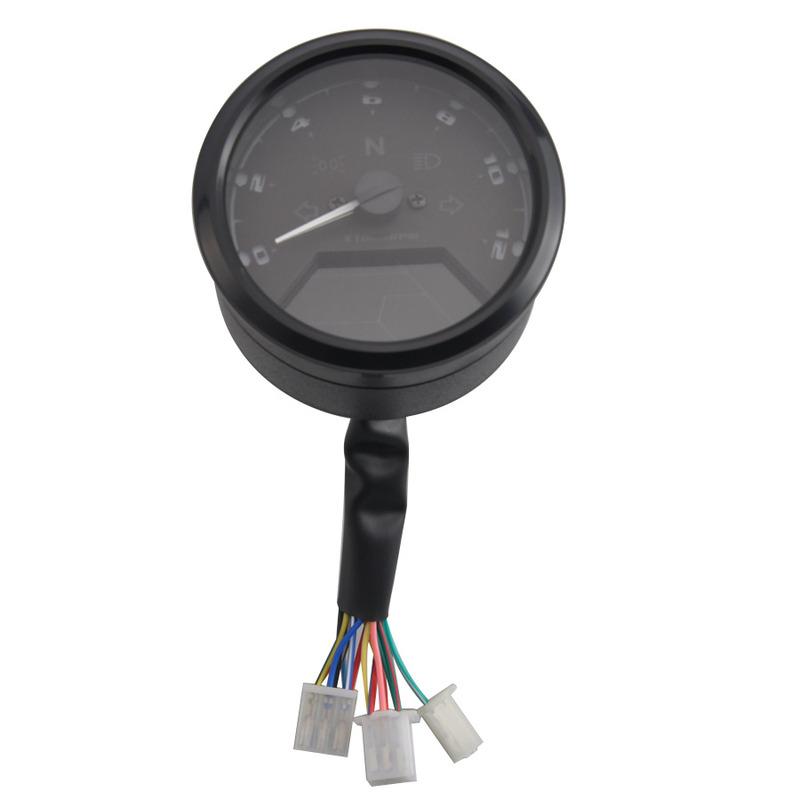 Motorcycle LCD Digital Odometer Tachometer Speedometer 2 - 4 Cylinders 12000rpm Moto Panel Speedometer Accessories Universal