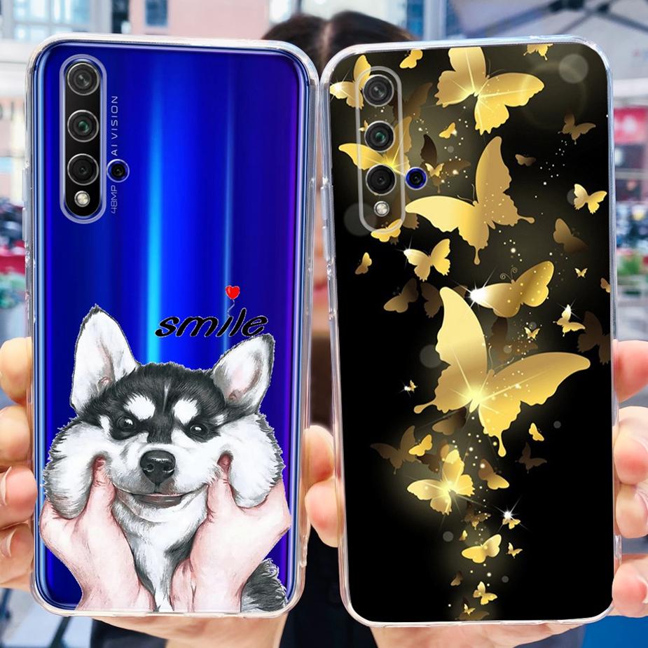 For Huawei Honor 20 Case YAL-L21 YAL-AL00 Luxury Painted Cover Soft Silicone Phone Case For Huawei Nova 5T Nova5T Honor20 Bumper